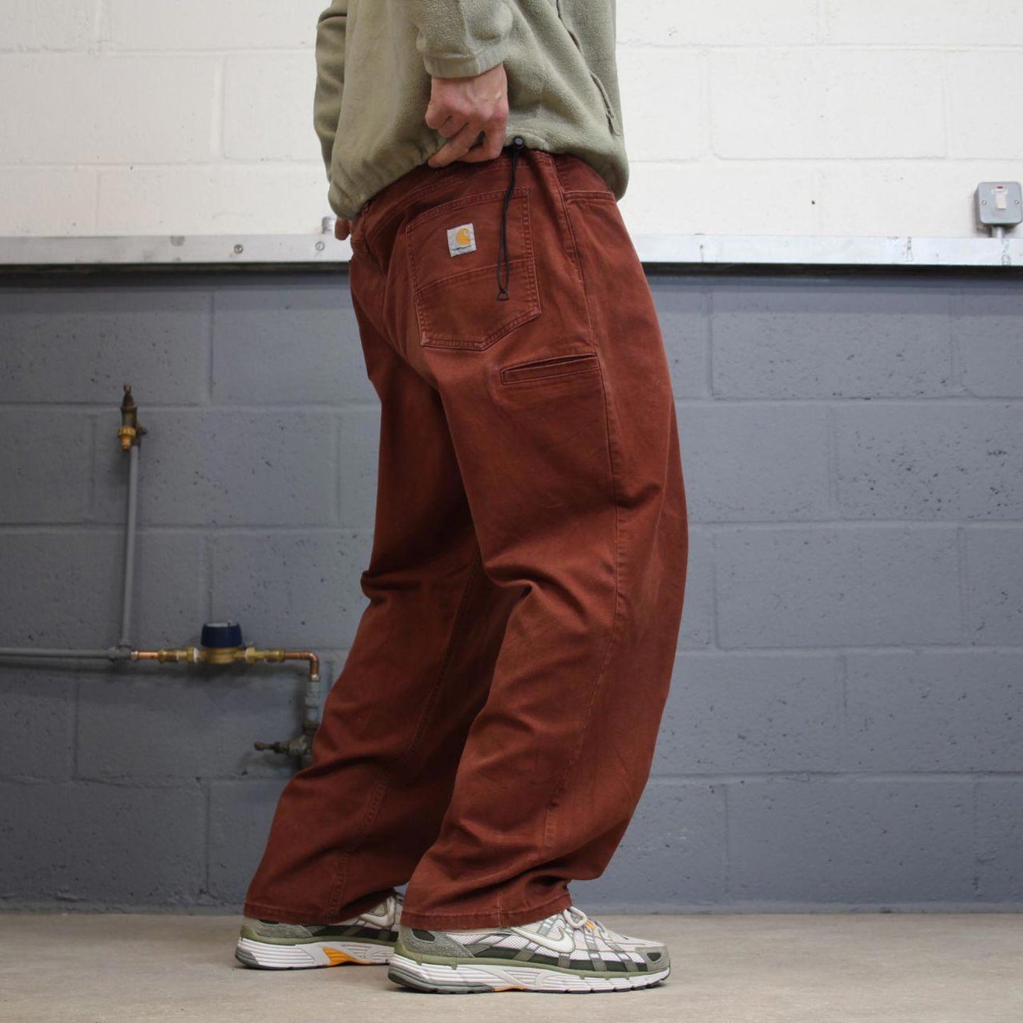 Carhartt carpenter pants loose relaxed fit brick red W44L30 skater cargos
