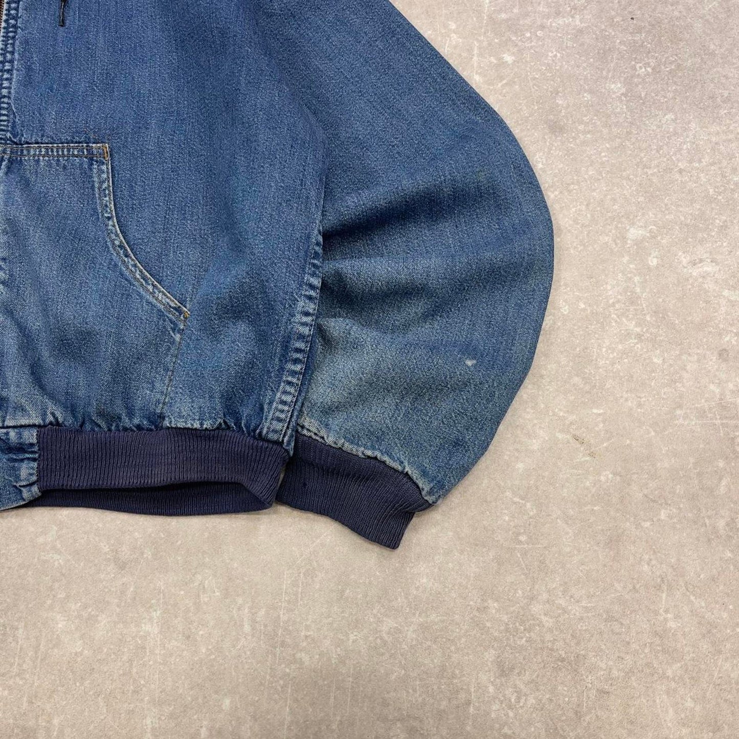 Vintage denim Carhartt active jacket cropped XS 1960s/70s blue denim active