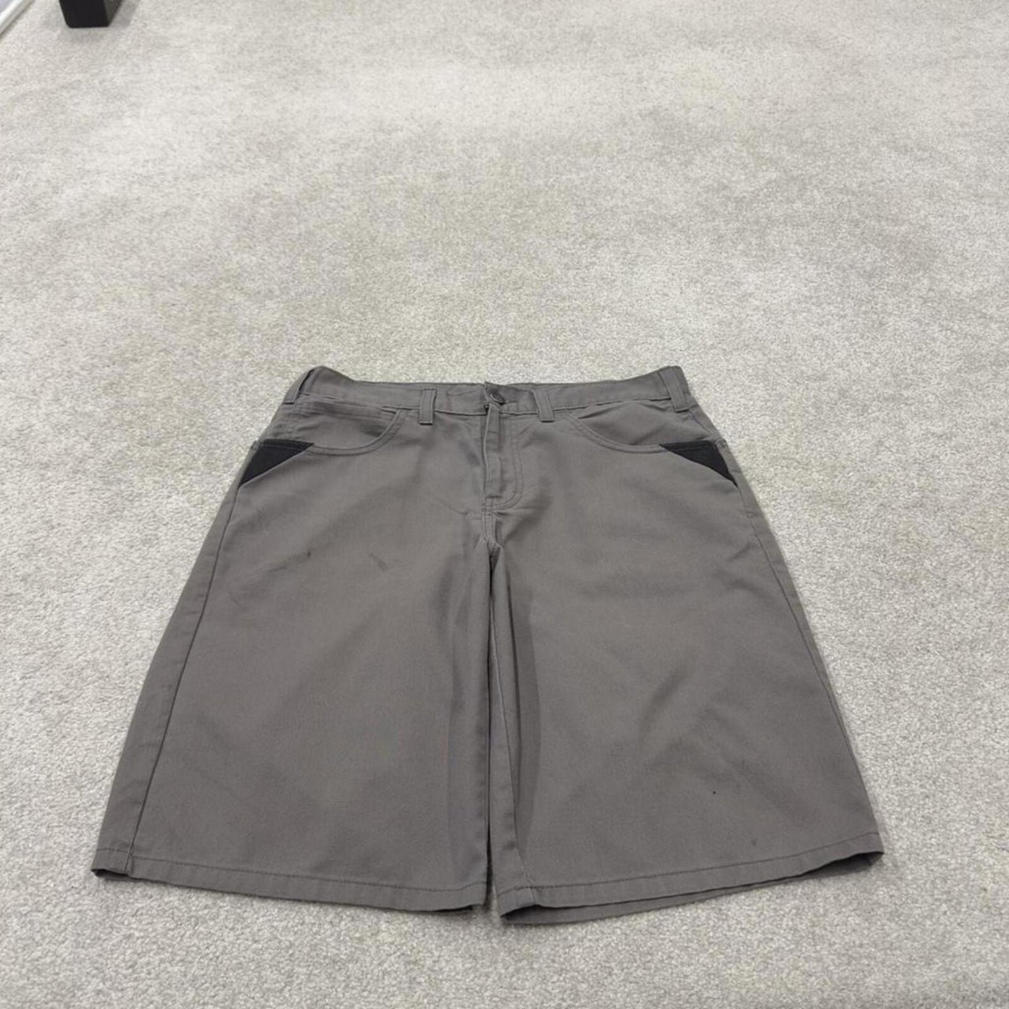 Dickies chino shorts loose grey Twill chino skater style shorts loose leg