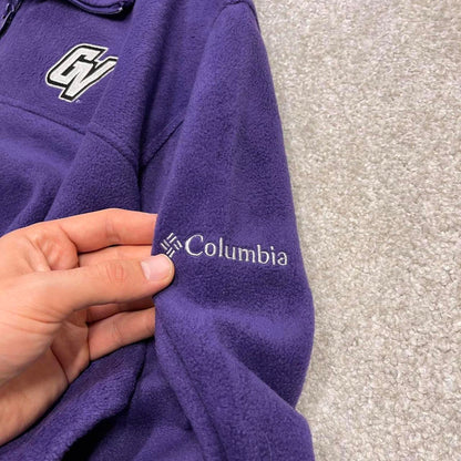 00s Columbia technical fleece XXL men's purple full zip up y2k style autumn adjustable waist