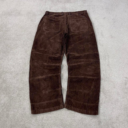 Brown Mountain Khakis wide wale jumbo corduroy trousers W36L32 chunky baggy cord pants skate style