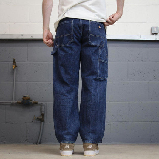 Dickies carpenter jeans W32L30 loose blue denim cargo skater style jeans