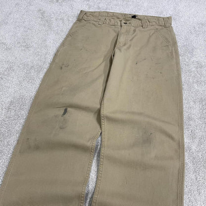 Carhartt carpenter jeans canvas work pants khaki Relaxed fit workwear cargo pants patch logo