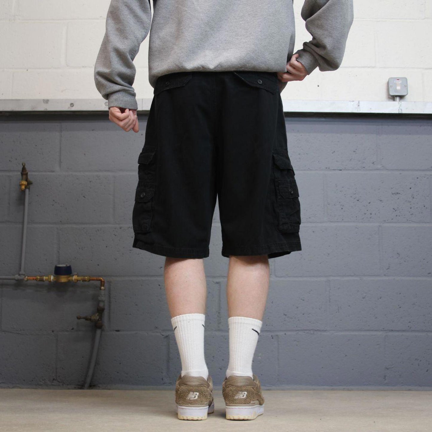 Y2k baggy Lee cargo shorts skater style black Loose chino summer festival shorts