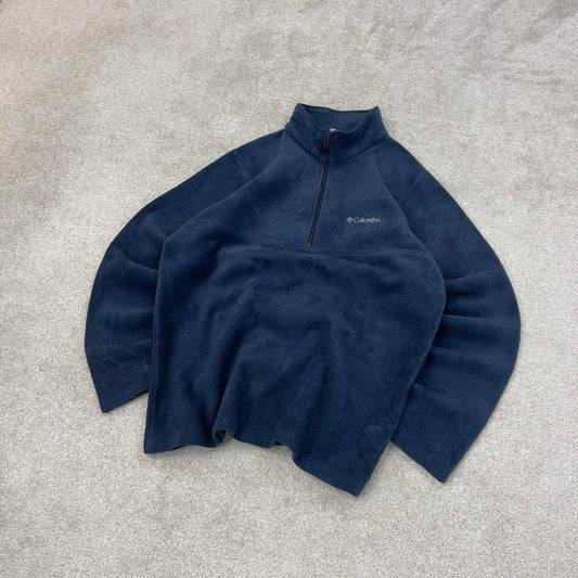 Blue Columbia technical 1/4 zip fleece XL y2k style autumn outdoors hiking