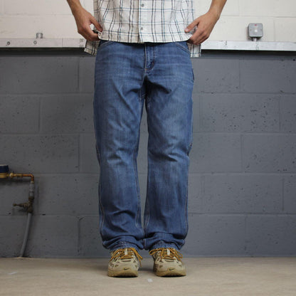Duluth straight leg carpenter jeans y2k blue denim Ballroom Double Flex cargo pants
