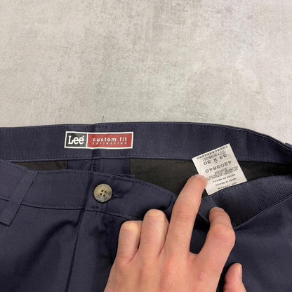 Navy Lee trousers W33L30 twill chino style skater pants