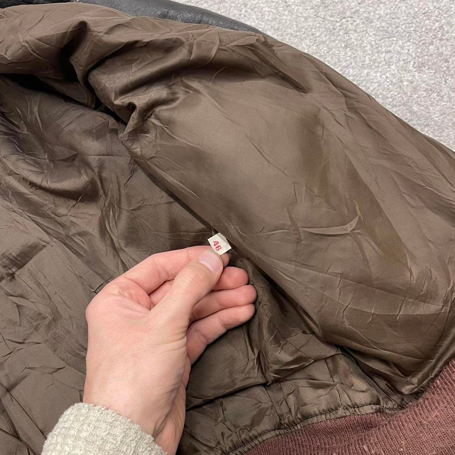 Vintage leather flight aviator bomber jacket brown Banana Republic boxy genuine leather coat