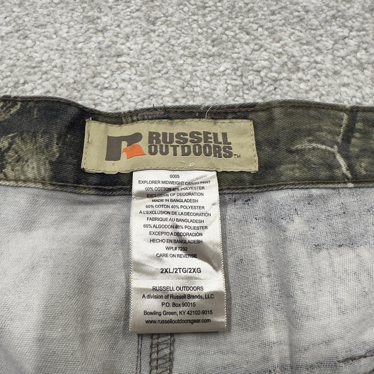 Wide leg baggy Russell outdoors camo cargo pants Y2K khaki outdoors hunting utility trousers