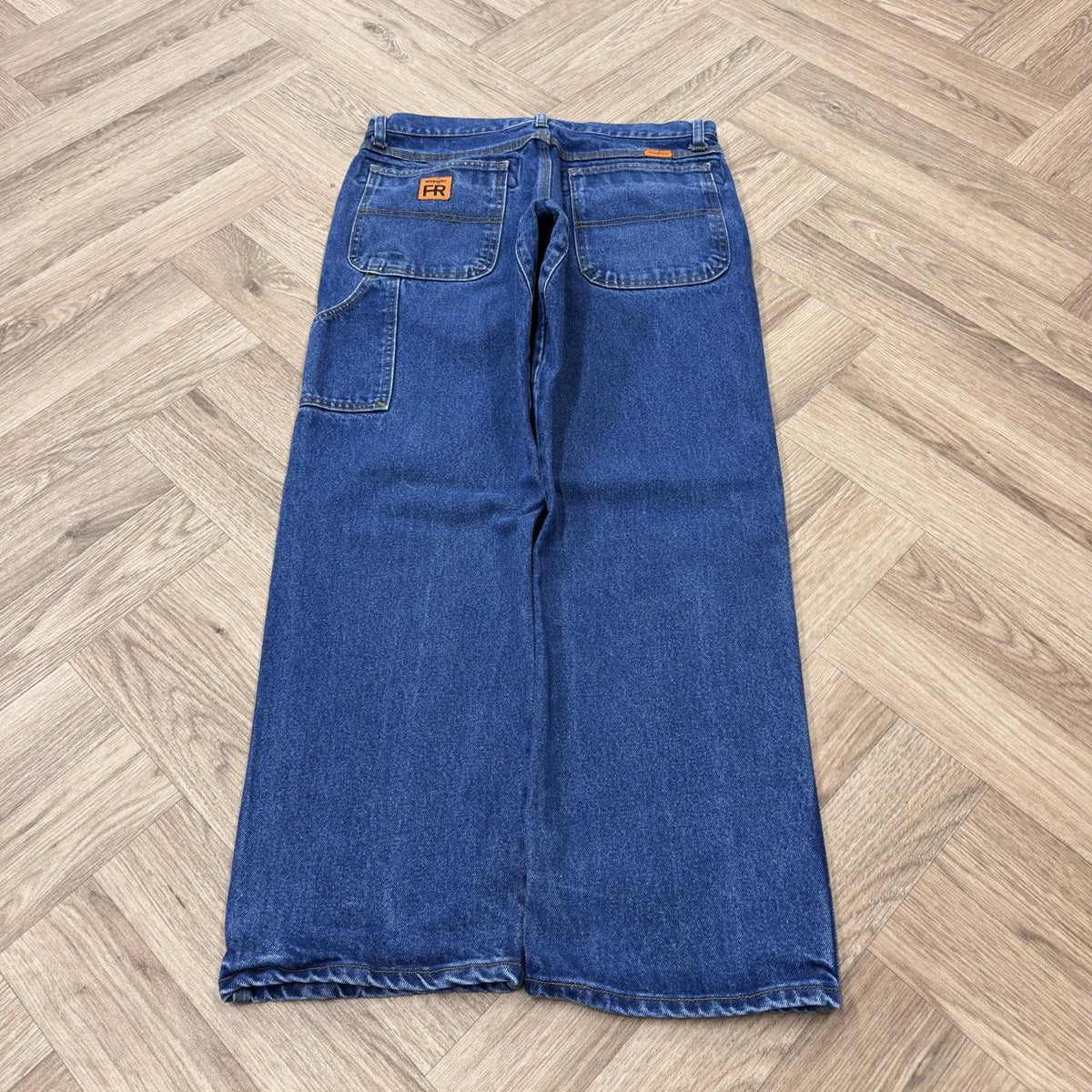 Vintage Wrangler carpenter jeans y2k Loose fit FR denim utility workwear skate trousers