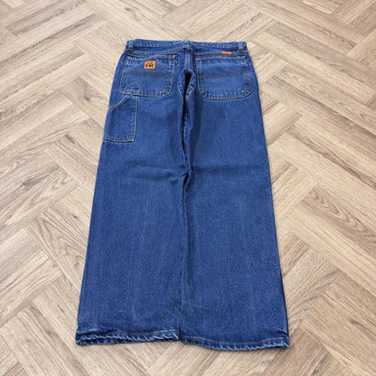 Vintage Wrangler carpenter jeans y2k Loose fit FR denim utility workwear skate trousers