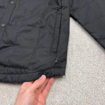 00s Quiksilver technical over shirt jacket M men's black y2k style quilted shacket