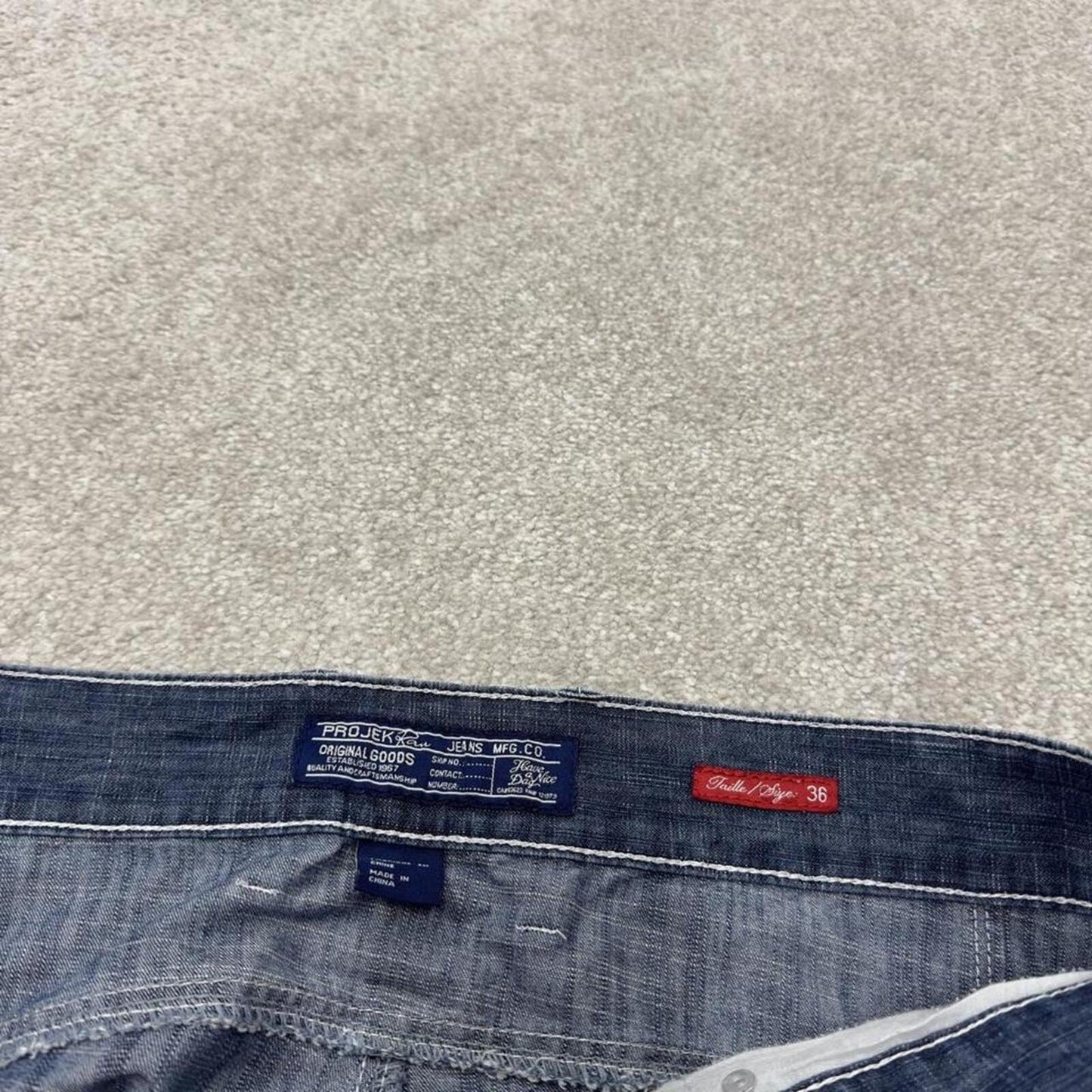 Y2K denim shorts festival jorts blue Projek Raw summer jean shorts