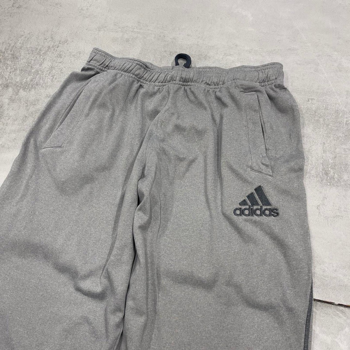 Adidas Y2K grey joggers loose floaty sweatpants embroidered logo