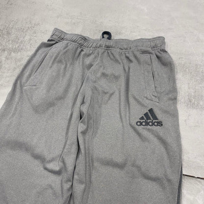 Adidas Y2K grey joggers loose floaty sweatpants embroidered logo