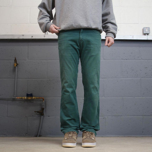Y2K Wrangler workwear jeans green Slim straight skater style pants
