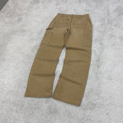 Khaki beige Carhartt carpenter jeans size 2 W28L31 women's y2k 90s style cargos