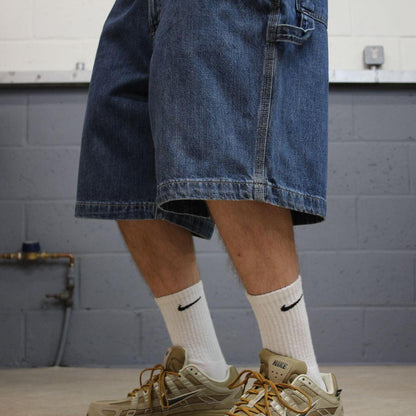 Baggy denim carpenter shorts cargo blue Member's Mark skater surf style jorts