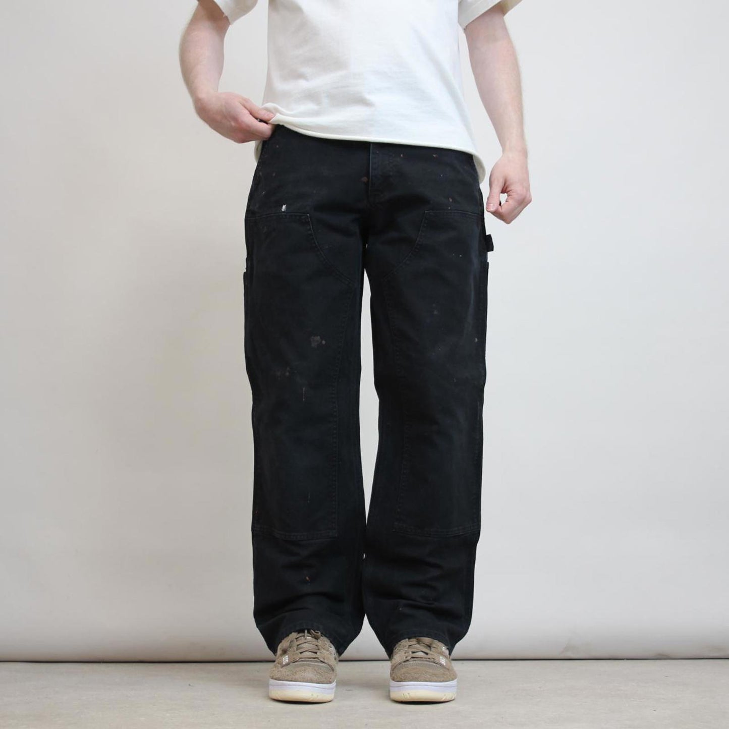 Carhartt double knee carpenter pants W34 L32 black loose relaxed skater style cargos