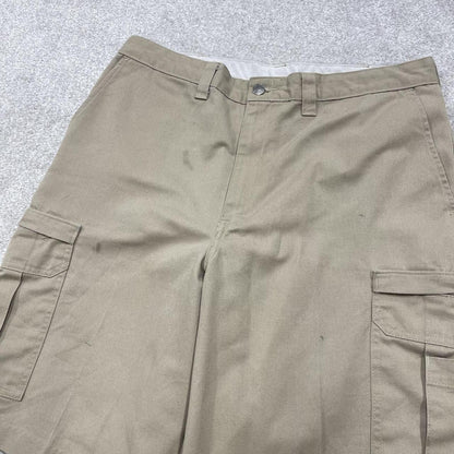 Y2K Dickies baggy cargo shorts skater khaki Loose chino style summer festival shorts