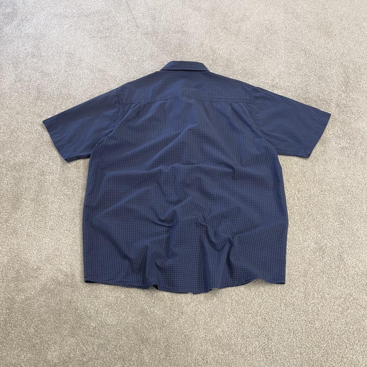 North Face checkered short sleeve shirt navy TNF Festival style surf check shirt