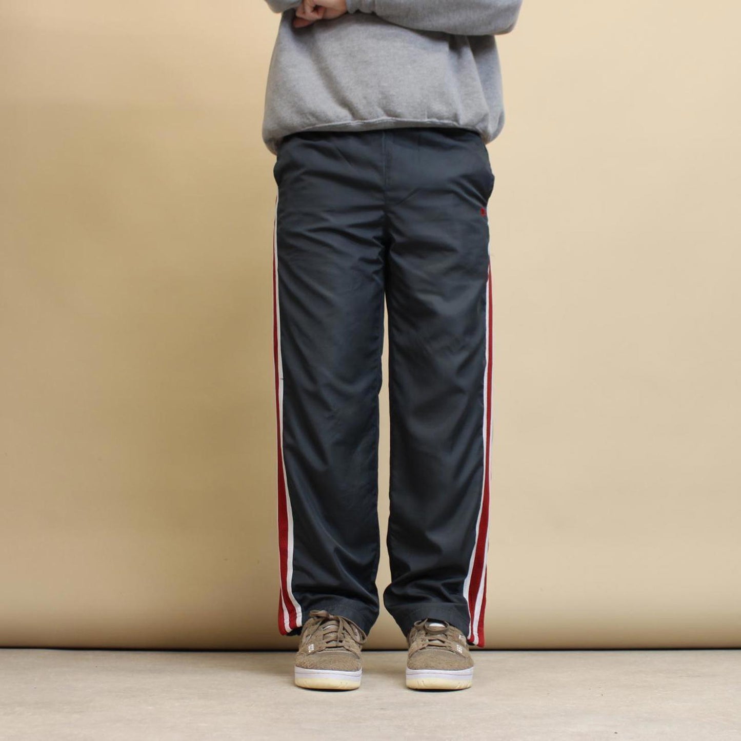 Starter tracksuit bottoms boys XL grey Loose y2k shell suit trackies