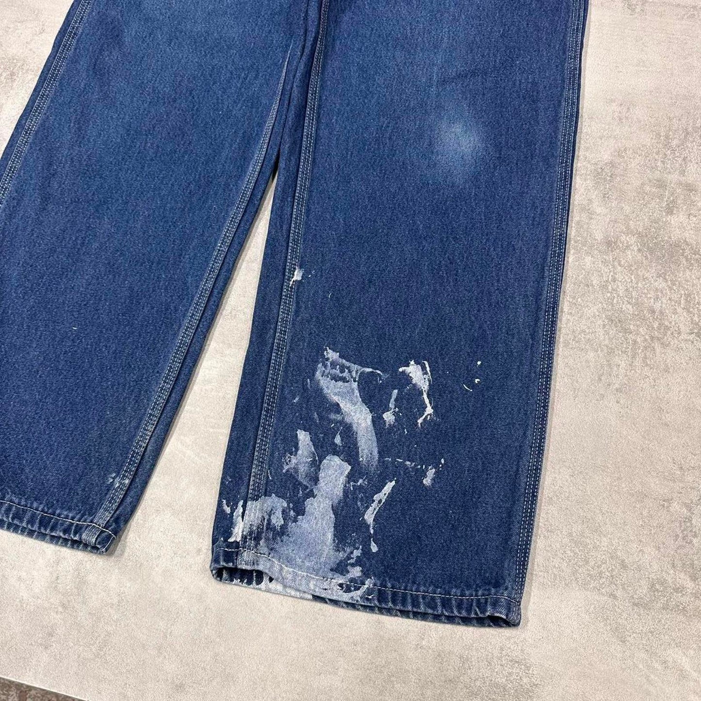 Vintage Carhartt carpenter jeans W33 L32 blue loose Dungaree fit denim work skate jeans