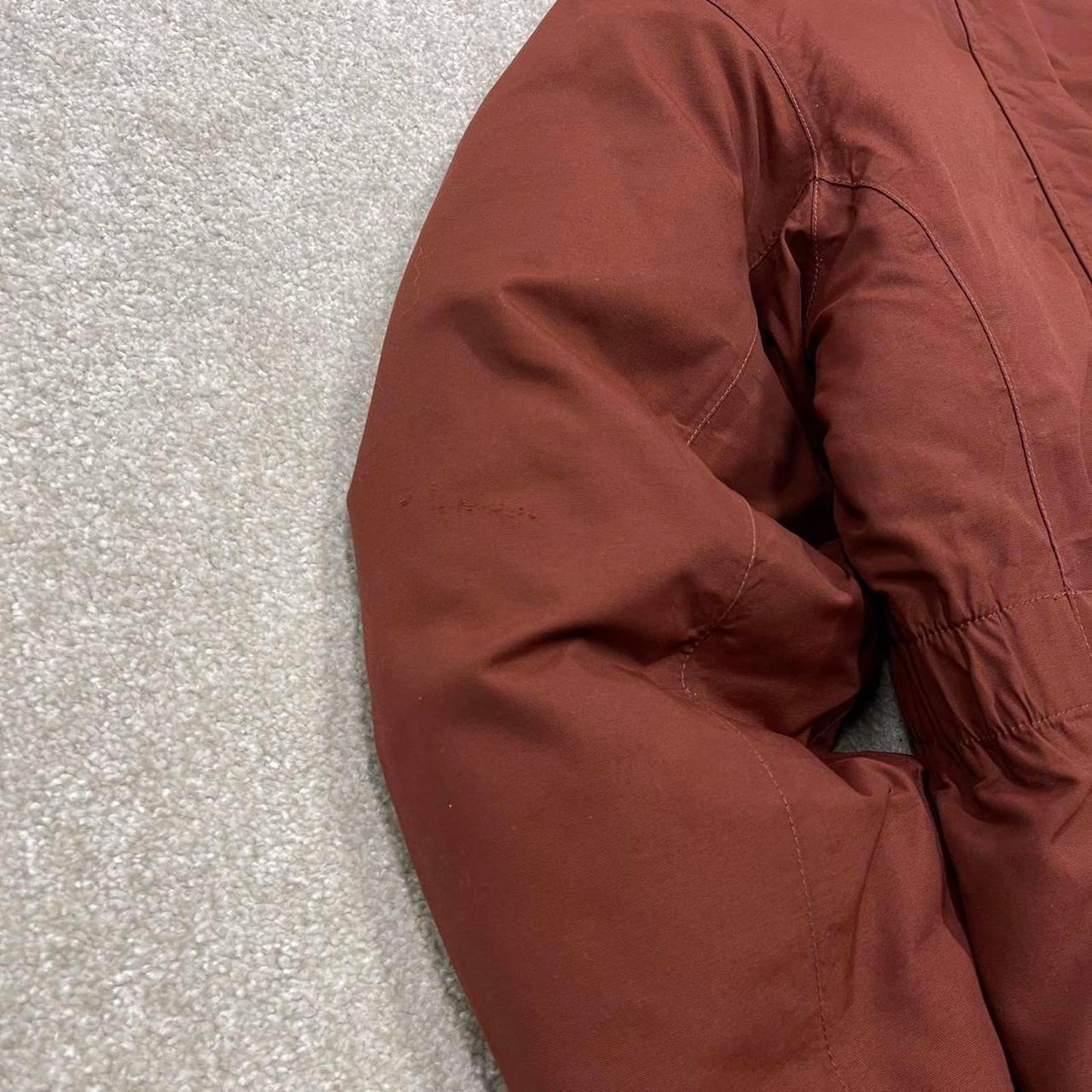 North Face HyVent puffer jacket L women's burgundy y2k 00s style tech windbreaker autumn winter