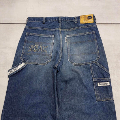 Baggy Snoop Dogg carpenter jeans W34L33 embroidered y2k style rare wide leg