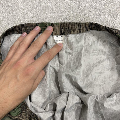 Baggy camo waterproof pants y2k khaki Wide leg rubber feel Rebark tree camouflage rain pants
