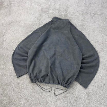 Grey Champion technical zip up fleece XXL y2k style autumn adjustable waist