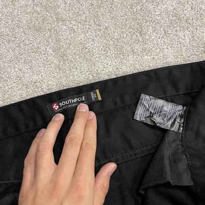 Y2K Southpole jeans straight fit black denim W46L34 Loose straight leg surf style pants