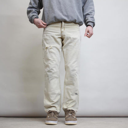 Carhartt carpenter jeans W30L30 beige 90s workwear skate style cargo pants