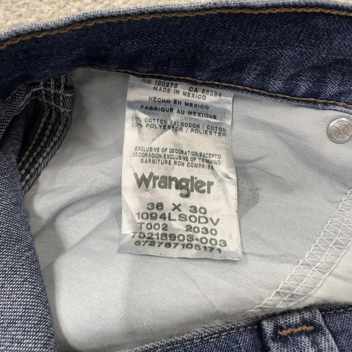 Wrangler carpenter jeans y2k blue loose leg denim Loose straight skater 2000s style cargo pants