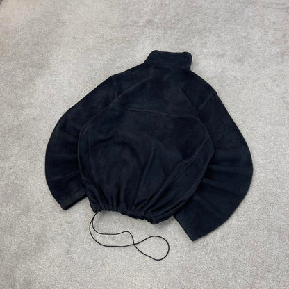 Black Columbia technical full zip fleece M y2k style autumn adjustable waist