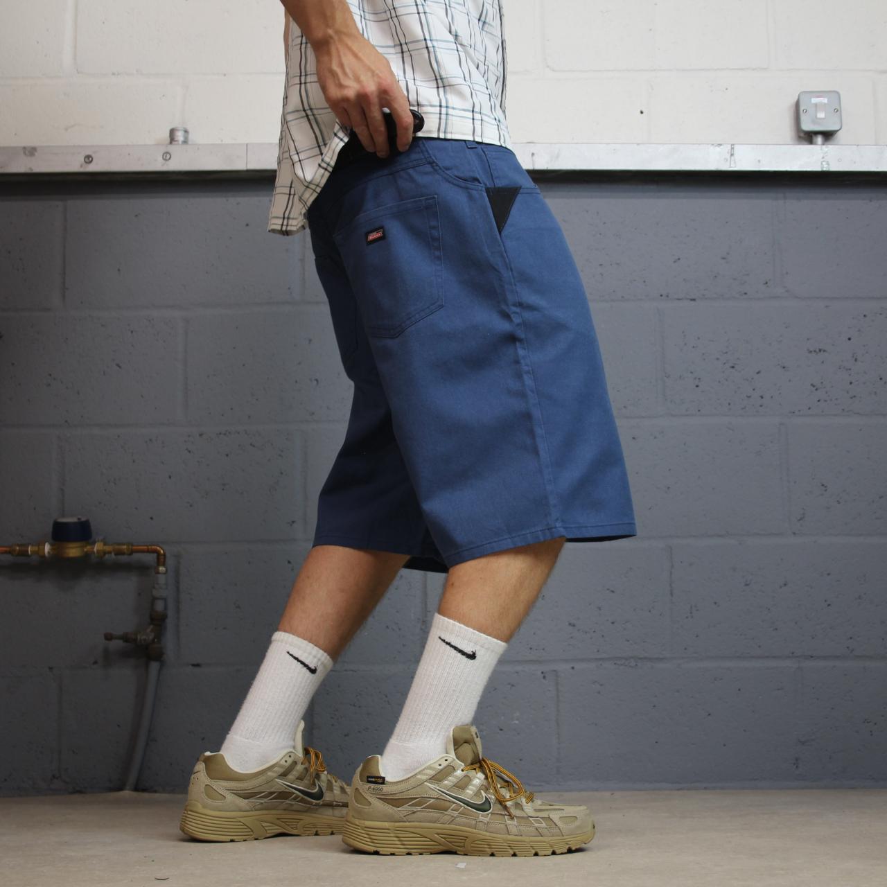 Dickies baggy chino shorts y2k blue Loose skate style summer festival shorts