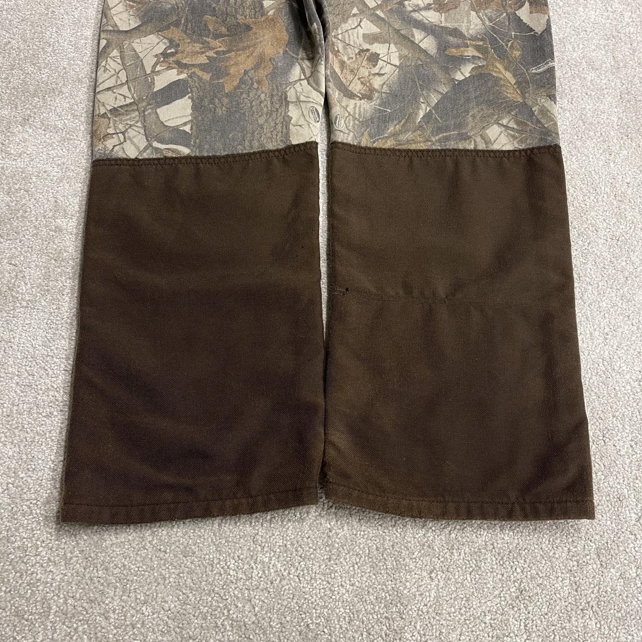 Wrangler Realtree camo jeans W38L32 khaki brown straight fit Hardwoods camouflage double knee pants