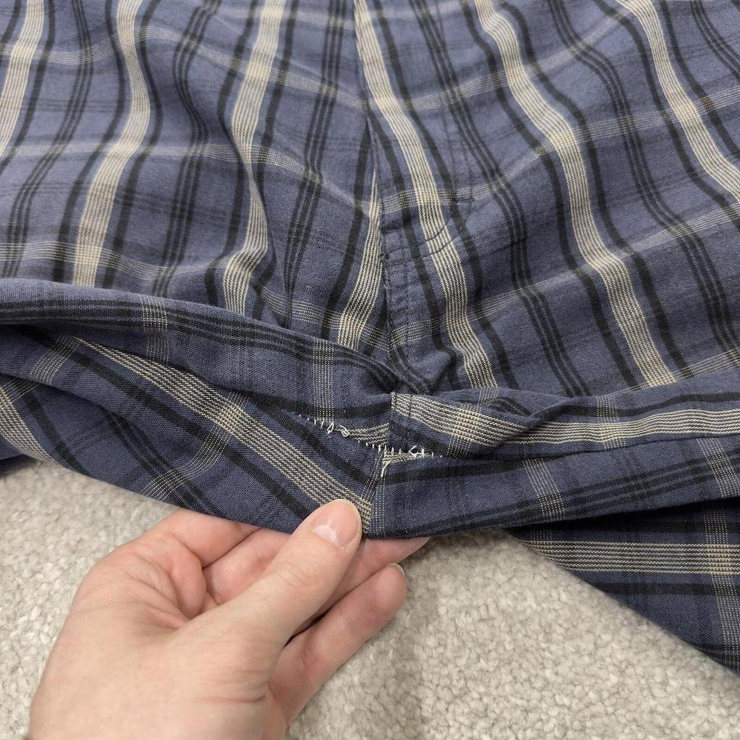 Baggy checkered Dickies carpenter shorts navy Twill chino skater style shorts loose long leg