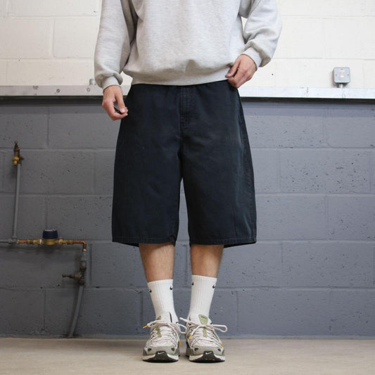 Y2k Dickies carpenter shorts black W38 Canvasy style skater shorts loose leg festival shorts