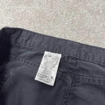 Carhartt baggy carpenter jeans wide leg black Loose canvasy skate style cargo work pants