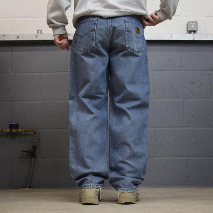 Carhartt jeans thick y2k denim blue Relaxed fit 100% cotton checkered lining skater pants