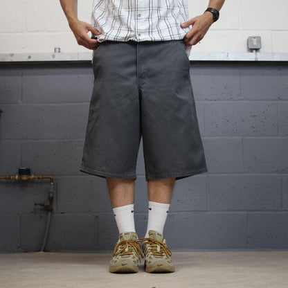 Dickies baggy carpenter shorts grey Chino style skater shorts long wide leg festival