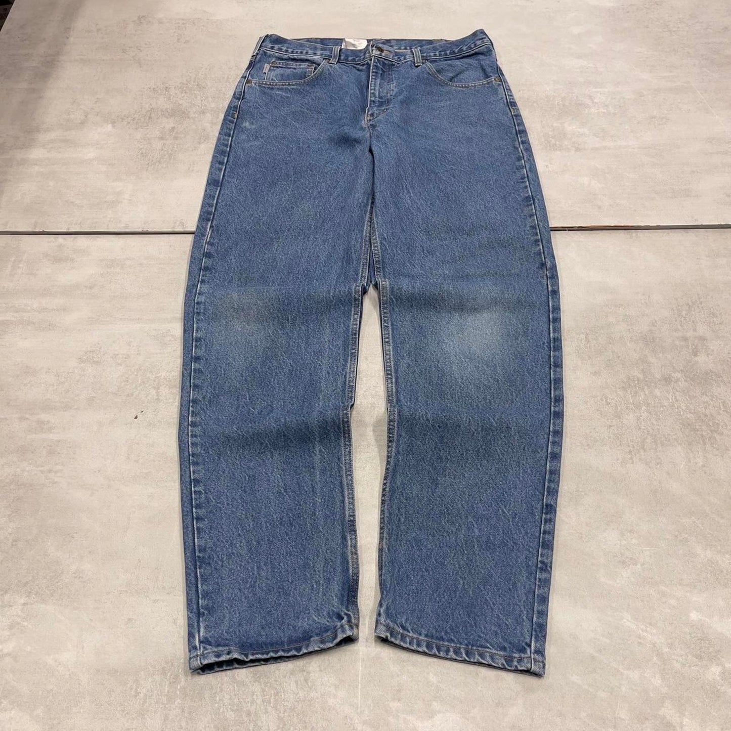 Blue Denim Carhartt jeans W36L34 90s style skater loose 5 pocket jeans