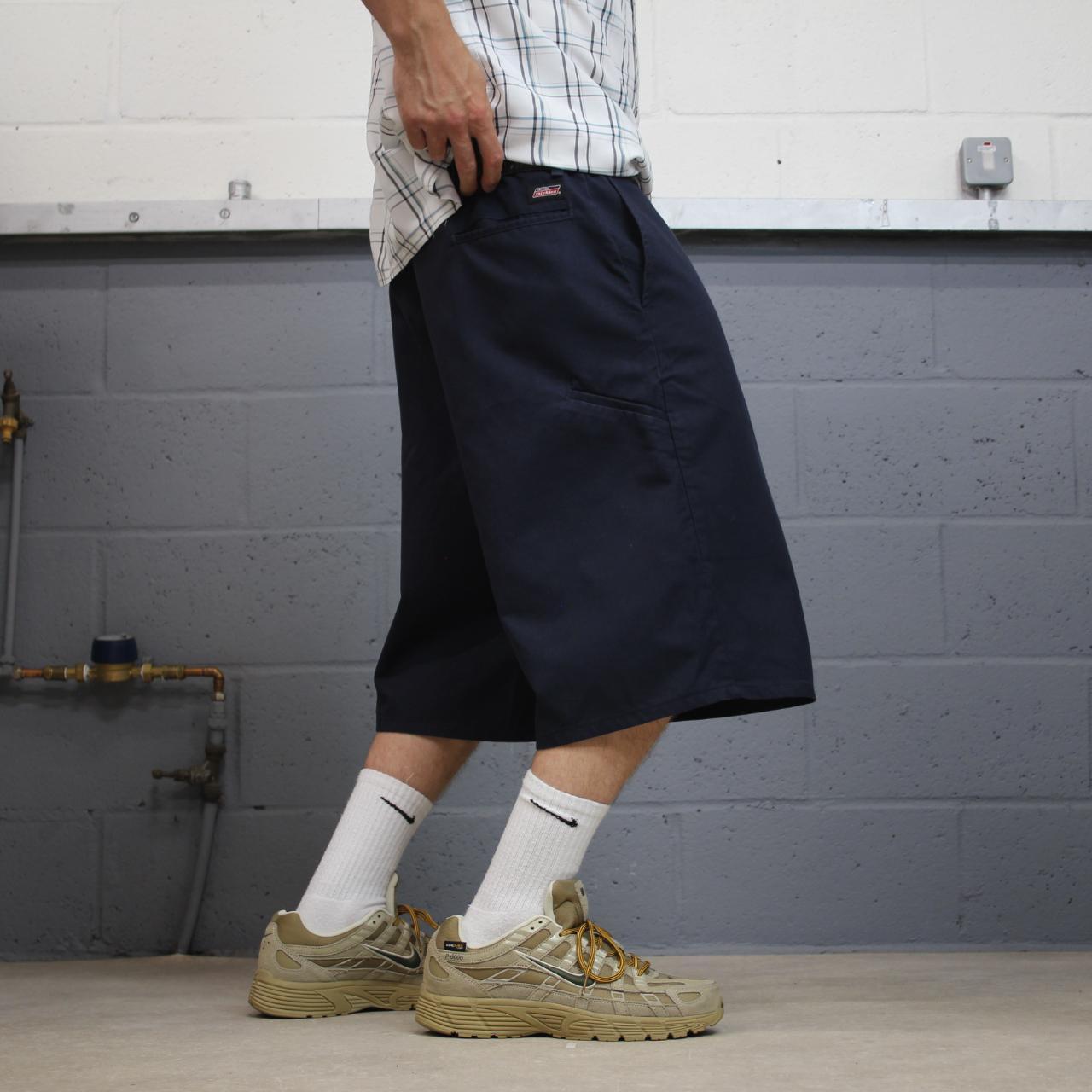 Dickies baggy chino shorts carpenter navy Chino style skater shorts long wide leg festival