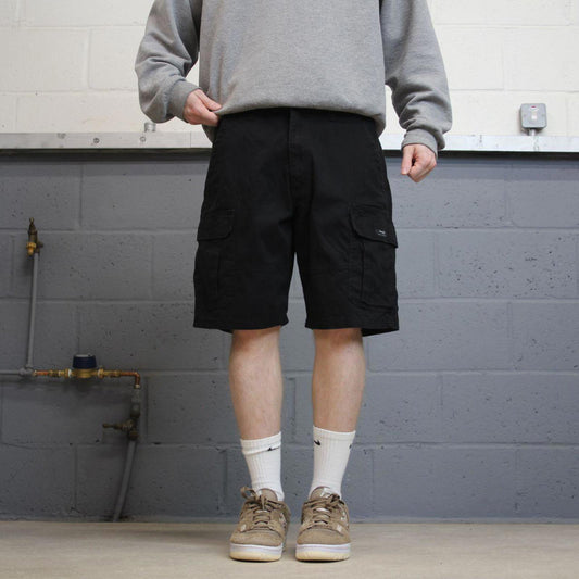 Y2k baggy Wrangler cargo shorts skater style black Loose chino summer festival shorts