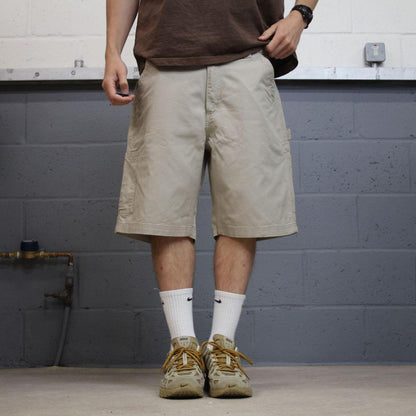 Carhartt carpenter shorts loose beige Loose fit canvasy skater style work shorts