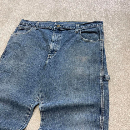 Blue Dickies carpenter jeans W36L23 loose capri 90s skater style denim work cargos