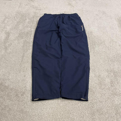 Vintage Reebok tracksuit bottoms loose navy Floaty embroidered mesh lined track pants