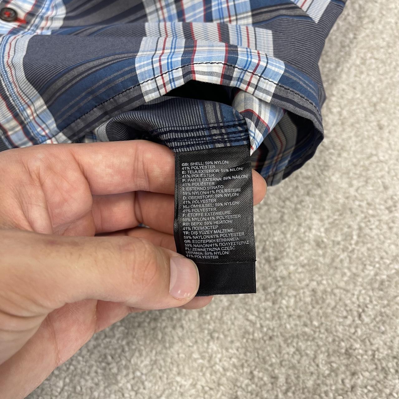 North Face checkered short sleeve shirt grey navy TNF Festival style surf check shirt