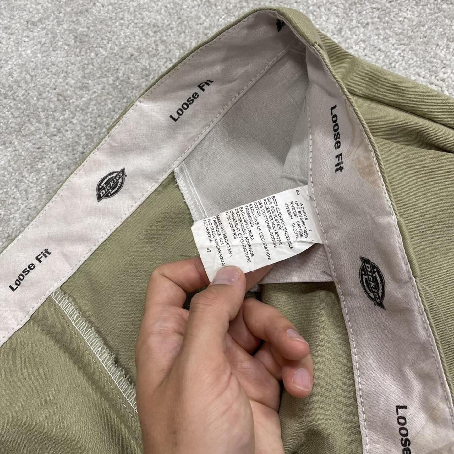 Dickies baggy chino shorts carpenter khaki Chino style skater shorts long wide leg festival